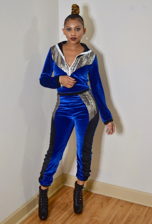 Moon Light Velour Jumpsuit