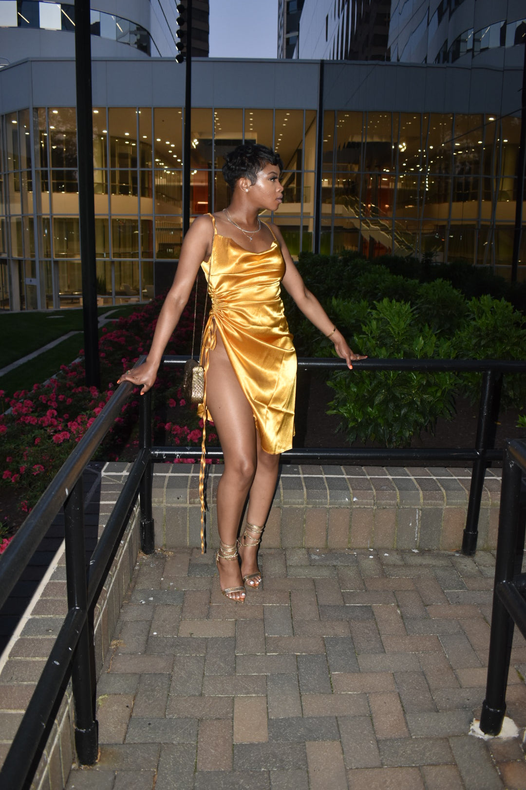 Golden Goddess Slip Dress