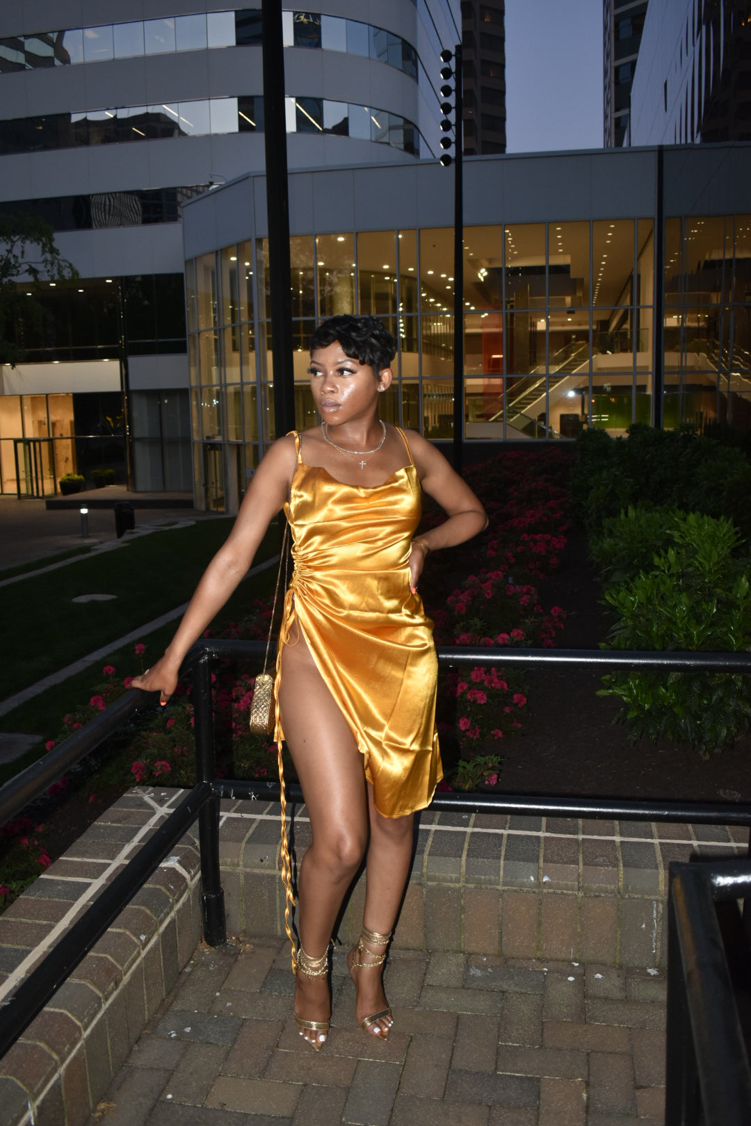 Golden Goddess Slip Dress